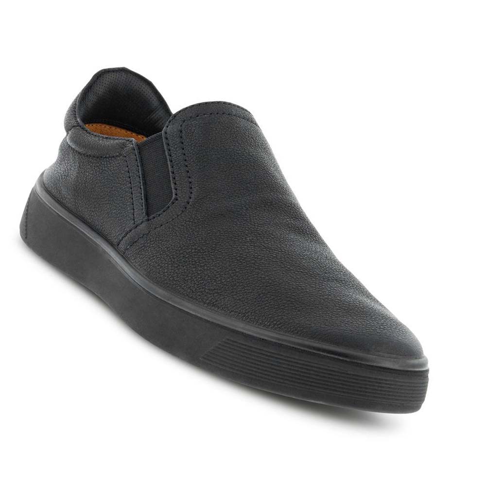 Ecco Street Tray Retro Slip-on Fritidssko Herre Svarte | NO 499ILH